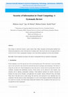 Research paper thumbnail of Security of Information in Cloud Computing: A Systematic Review