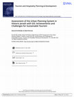 Research paper thumbnail of Assessment of the Urban Planning System in Historic Jerash with GIS: Achievements and Challenges for Sustainable Tourism