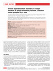 Research paper thumbnail of Ovarian hyperstimulation secondary to ectopic secretion of follicle-stimulating hormone. Literature review prompted by a case