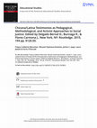 Research paper thumbnail of Chicana/Latina Testimonios as Pedagogical, Methodological, and Activist Approaches to Social Justice. Edited by Delgado Bernal D., Burciaga R., & Flores Carmona J., New York, NY: Routledge. 2015, 194 pp. $120.50