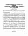 Research paper thumbnail of Presuming Incompetence from Preschool to the Professoriate: How Leadership Preparation Programs Perpetuate or Prevent Deficit Thinking