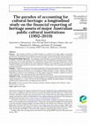 Research paper thumbnail of The paradox of accounting for cultural heritage: a longitudinal study on the financial reporting of heritage assets of major Australian public cultural institutions (1992-2019