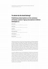 Research paper thumbnail of To whom do the dead belong? Preliminary observations on the cemetery of Tsomar, eastern Tigray (Inscriptiones Arabicae Aethiopiae 2)