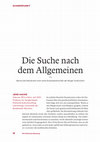 Research paper thumbnail of Die Suche nach dem Allgemeinen