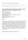 Research paper thumbnail of ANÁLISE DO DESENVOLVIMENTO DE UM PROJETO DE ESTRADAS COM USO DA METODOLOGIA BIM -ESTUDO DE CASO EM SEGMENTO DA BR 030