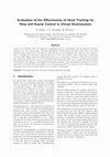 Research paper thumbnail of Evaluation of the effectiveness of head tracking for view and avatar control in virtual environments