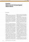 Research paper thumbnail of Comino : historical and archaeological observations