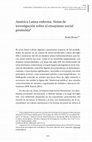 Research paper thumbnail of AGENDA DE INVESTIGACIÓN: America Latina enferma. Notas de investigacion sobre el ensayismo social pesimista