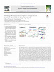 Research paper thumbnail of Identifying efficient agricultural irrigation strategies in Crete