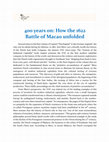 Research paper thumbnail of 400 years on: How the 1622 Battle of Macao unfolded