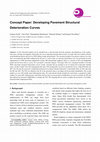 Research paper thumbnail of Concept Paper: Developing Pavement Structural Deterioration Curves