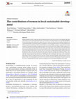 Research paper thumbnail of The contribution of women in local sustainable development