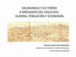 Research paper thumbnail of Salamanca y su tierra a mediados del siglo XVII. Guerra, población y economía