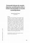 Research paper thumbnail of Formando leitores de mundo: algumas considerações sobre o ensino de Geografia no mundo contemporâneo