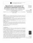 Research paper thumbnail of Quantitative assessment of European municipal web sites