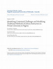 Research paper thumbnail of Identifying Contextual Challenges and Modifying Traditional Methods of Library Instruction in Private University in Nigeria