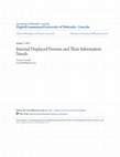 Research paper thumbnail of Internal Displaced Persons and Their Information Needs