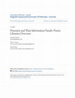 Research paper thumbnail of Prisoners and Their Information Needs: Prison Libraries Overview