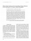 Research paper thumbnail of Effect of spin coating on the curing rate of epoxy adhesive for the fabrication of a polymer optical waveguide