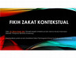 Research paper thumbnail of Fikih Zakat Kontekstual