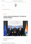 Research paper thumbnail of THE EU-INDIA PARTNERSHIP: A POTENTIAL GAMECHANGER