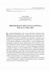 Research paper thumbnail of Bibliografia dell'italianistica polacca del 2021