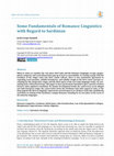 Research paper thumbnail of Some Fundamentals of Romance Linguistics with Regard to Sardinian