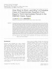 Research paper thumbnail of How Short Is Short and Why? A Possible Case of Dwarfism from Egypt’s 3rd Intermediate Period from the Dakhleh Oasis, Egypt