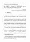 Research paper thumbnail of Lo público, lo privado, y lo internacional: modos de existencia de una relación