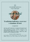 Research paper thumbnail of CfP "Ut ipse dixit". Indirect tradition, cover text and text quotation