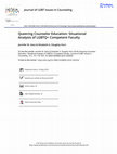 Research paper thumbnail of Queering Counselor Education: Situational Analysis of LGBTQ+ Competent Faculty