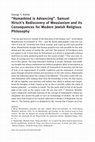 Research paper thumbnail of “Humankind is Advancing” Samuel Hirsch’s Rediscovery of Messianism and its Consequences for Modern Jewish Religious Philosophy