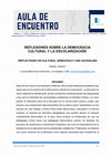 Research paper thumbnail of Reflexiones sobre la democracia cultural y la escolarización