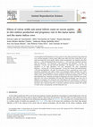 Research paper thumbnail of Effects of vulvar width and antral follicle count on oocyte quality, in vitro embryo production and pregnancy rate in Bos taurus taurus and Bos taurus indicus cows