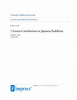 Research paper thumbnail of Korean Contributions to Japanese Buddhism; an analysis of Gyōnen's Sangoku buppō denzū engi 三國仏法傳通縁起