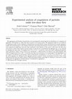 Research paper thumbnail of Experimental analysis of coagulation of particles under low-shear flow