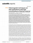 Research paper thumbnail of Paleomagnetic techniques can date speleothems with high concentrations of detrital material