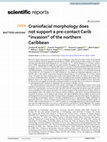 Research paper thumbnail of Craniofacial morphology does not support a pre-contact Carib “invasion” of the northern Caribbean