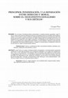 Research paper thumbnail of Principios, ponderación, y la separación entre derecho y moral: sobre el neoconstitucionalismo y sus críticos —