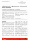 Research paper thumbnail of Haemostatic effect of aprotinin during craniosynostotic surgery in children