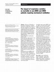 Research paper thumbnail of The impact of respiratory variables on mortality in non-ARDS and ARDS patients requiring mechanical ventilation