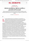 Research paper thumbnail of Juicios mediáticos, Iglesia católica y garantías del acusado (El Debate, 2 de noviembre de 2022)