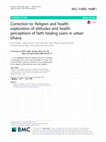 Research paper thumbnail of Correction to: Religion and health: exploration of attitudes and health perceptions of faith healing users in urban Ghana