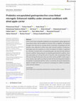 Research paper thumbnail of Probiotics encapsulated gastroprotective cross-linked microgels: Enhanced viability under stressed conditions with dried apple carrier