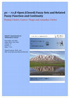 Research paper thumbnail of ps − ro β-Open (Closed) Fuzzy Sets and Related Fuzzy Function and Continuity