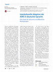 Research paper thumbnail of Interkulturelle Adaption der AIMS in deutscher Sprache