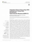 Research paper thumbnail of Outpatient Clinical Trial in Dogs With Leptospirosis Treated With Enrofloxacin Hydrochloride-Dihydrate (ENRO-C)