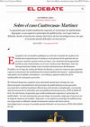 Research paper thumbnail of Sobre el caso Cuatrecasas-Martínez (El Debate, 16 de noviembre de 2022)