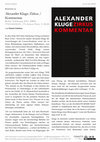 Research paper thumbnail of Rezension zu Alexander Kluge: Zirkus / Kommentar.