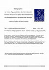 Research paper thumbnail of Bibliographie der in den Tagungsbänden des Internationalen Keramik-Symposiums (IKS) des Arbeitskreises für Keramikforschung veröffentlichten Beiträge (Sort.: Autorinnen/Autoren)